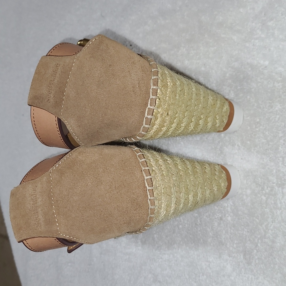 See By Chloe Glyn Platform Espadrille Wedge Sandals Size UE 37 US 6.5 - Picture 6 of 12